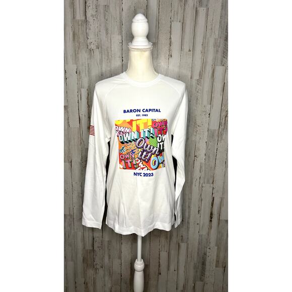 NWOT Baron Capital NYC 2023 Unisex Medium Seamless Long Sleeve Graphic T-Shirt - Picture 1 of 6